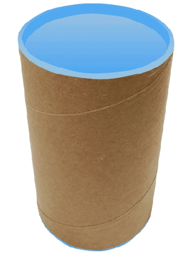 Lata Tubo 8x12cm C/tampa Plastica Azul Bebe