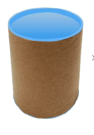 Lata Tubo 8x5cm C/tampa Plastica Azul Bebe