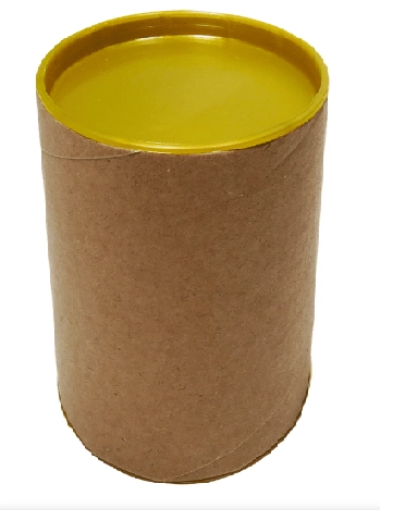 Lata Tubo 8x5cm C/tampa Plastica Gold