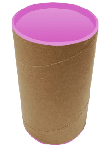 Lata Tubo 8x12cm C/tampa Plastica Rosa Bebe