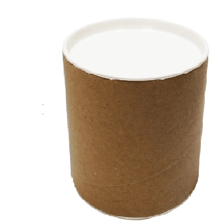 Lata Tubo 8x5cm C/tampa Plastica Branca