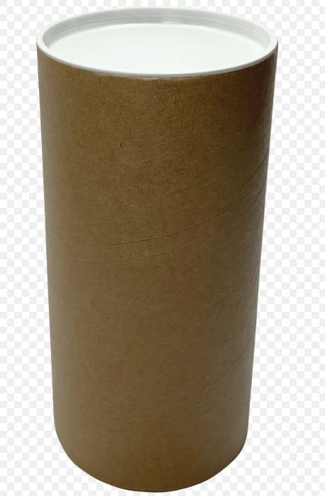 Lata Tubo 6x18cm C/tampa Plastica Branco