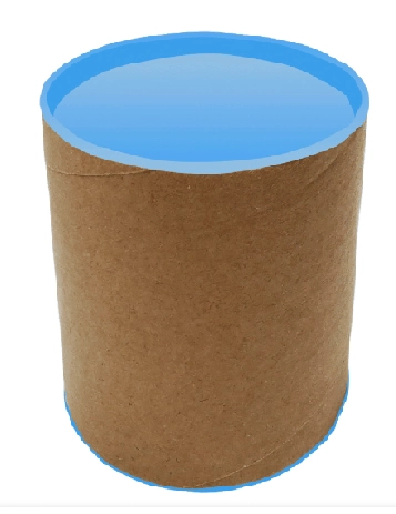 Lata Tubo 8x8cm C/tampa Plastica Azul Bebe