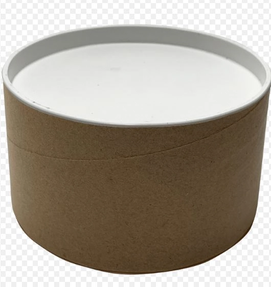 Lata Tubo 13x7cm C/tampa Plastica Branco
