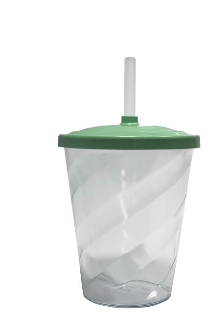 Copo Twister Cristal C/tampa Menta Candy 300ml Ref.lb2540