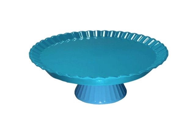 Boleira Redonda 23 X 8cm Azul Bebe
