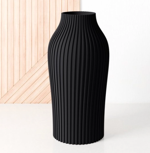 Vaso Romano Preto 9x17.5cm Massari