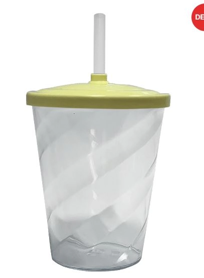 Copo Twister 300ml Cristal Amarelo Candy Ref.lb2538