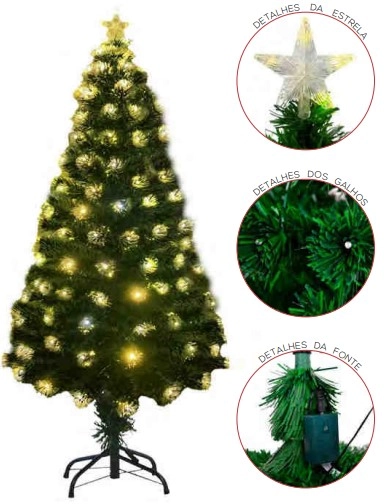 Arvore 120cm Led Verde 6 Arvlc120