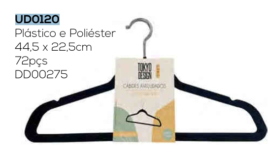 Kit C 3 Cabides Em Veludo Ud0120