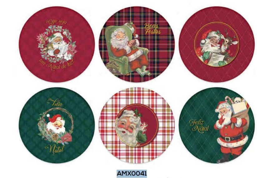 Lugar Americano 38cm Plast Red Natal Amx0041
