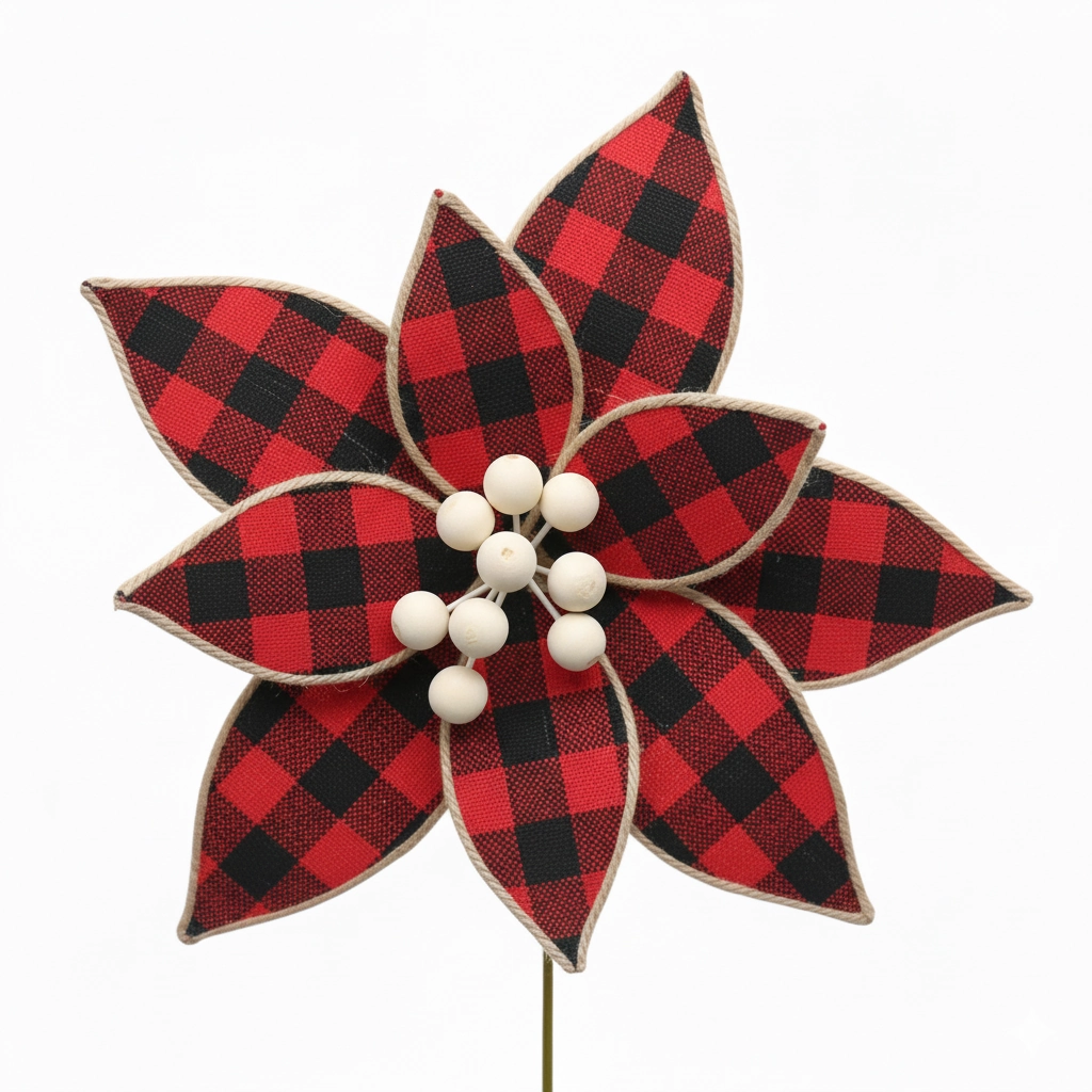 Flor Natalina Xadrez Plastc. Ref.flh96