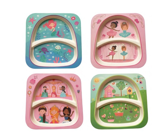 Prato Infantil Fibra De Bambu Ud0140