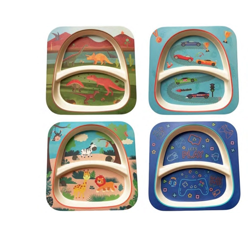 Prato Infantil Fibra De Bambu Ud0141