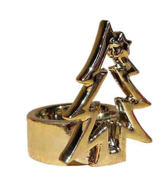 Porta Vela Arvore De Natal Porcelana Multiart