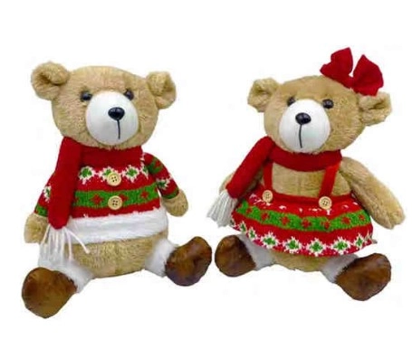 Casal Urso Natalino 22x30cm Ref.nat0283 Nascente