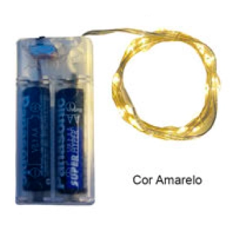 Fio De Led C/30 Leds Amarelo/branco Morno 3m