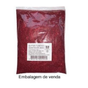 Glitter 500g Metalizado Vermelho Brilha Festa
