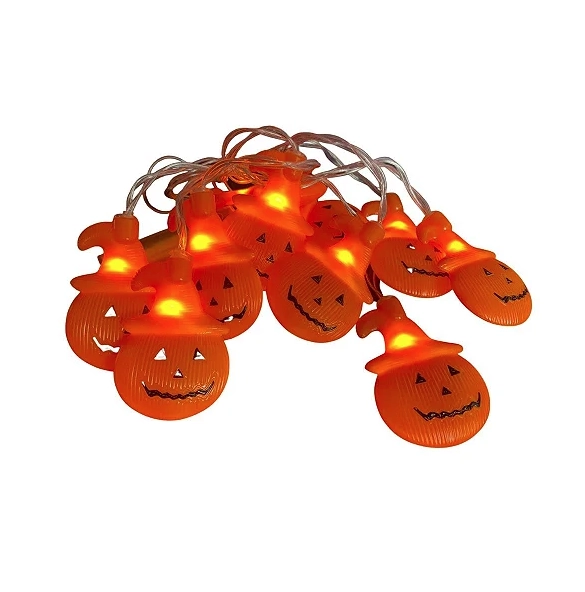 Fio Led Halloween Abobora 2mts C/10 Luzes Wei