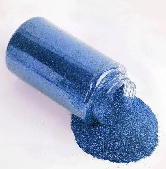 Glitter 1mm Pote 80g Azul Escuro Wei