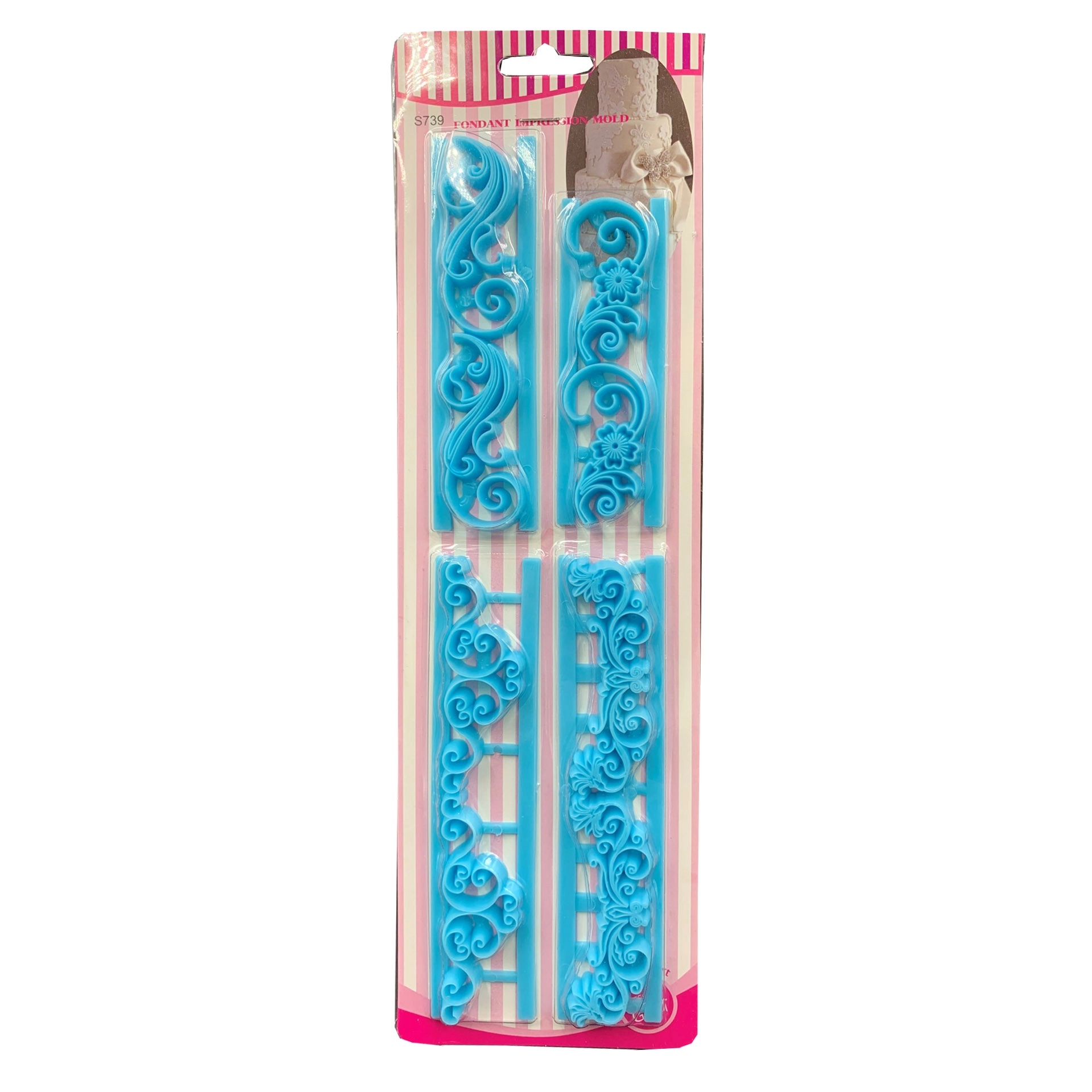 Kit Confeiteiro Molde Arabescos 4pcs Mc1310 Stock E Cia