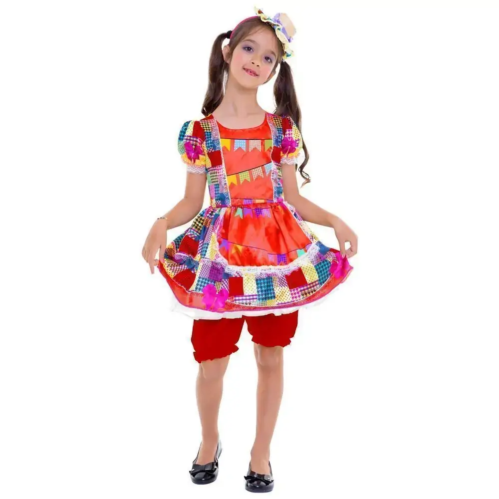 Fantasia Junina Vestido Vermelho M Regina