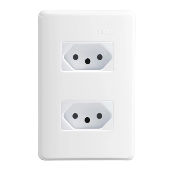 Conjunto de Tomada Energia 20A Branco S19 Simon