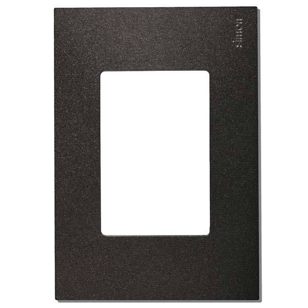 Acabamento para Placa sem Suporte 4x2 3Módulos Preto Artico 27 Play Simon
