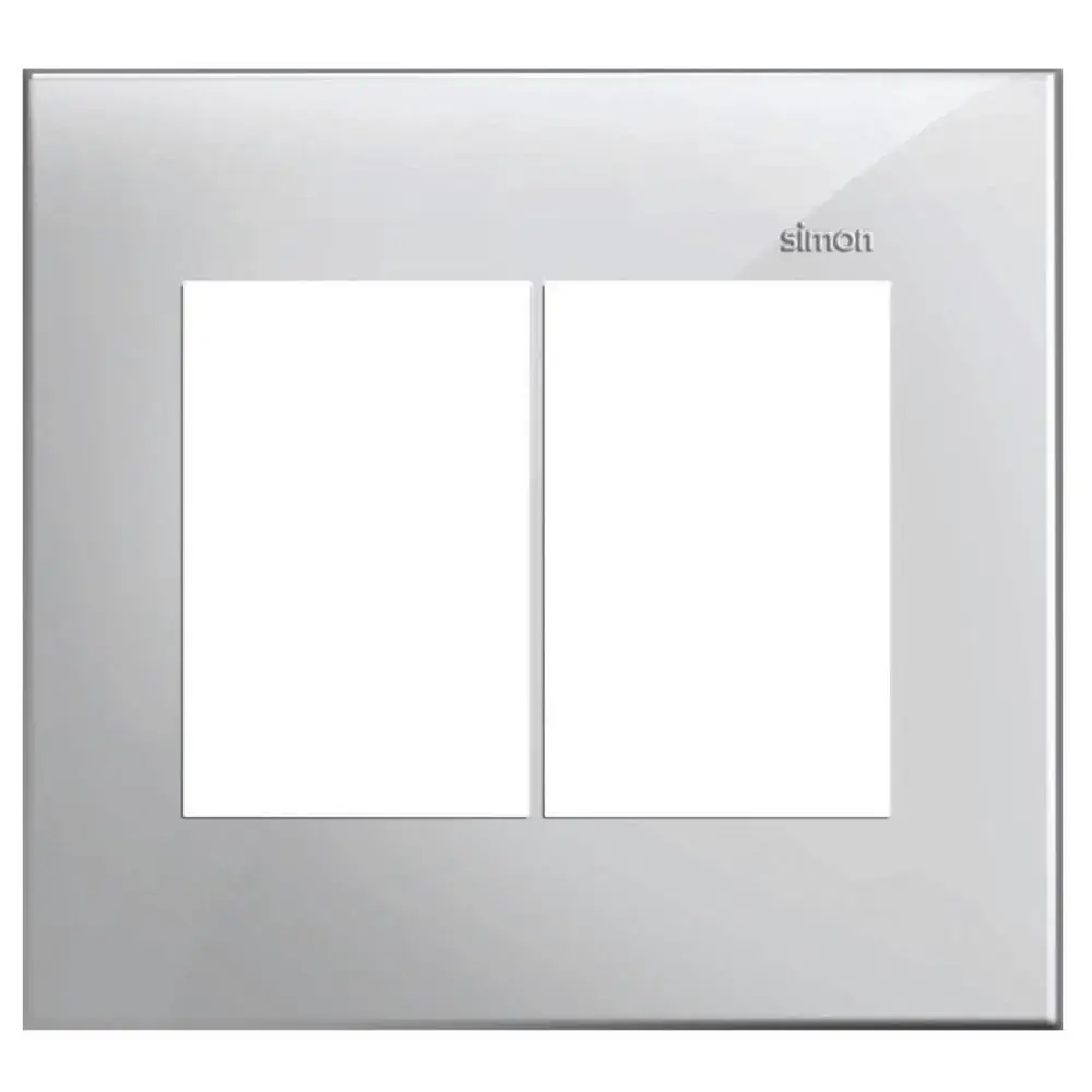 Placa 4x4 6 Postos Horizontais Simon 35 Branco