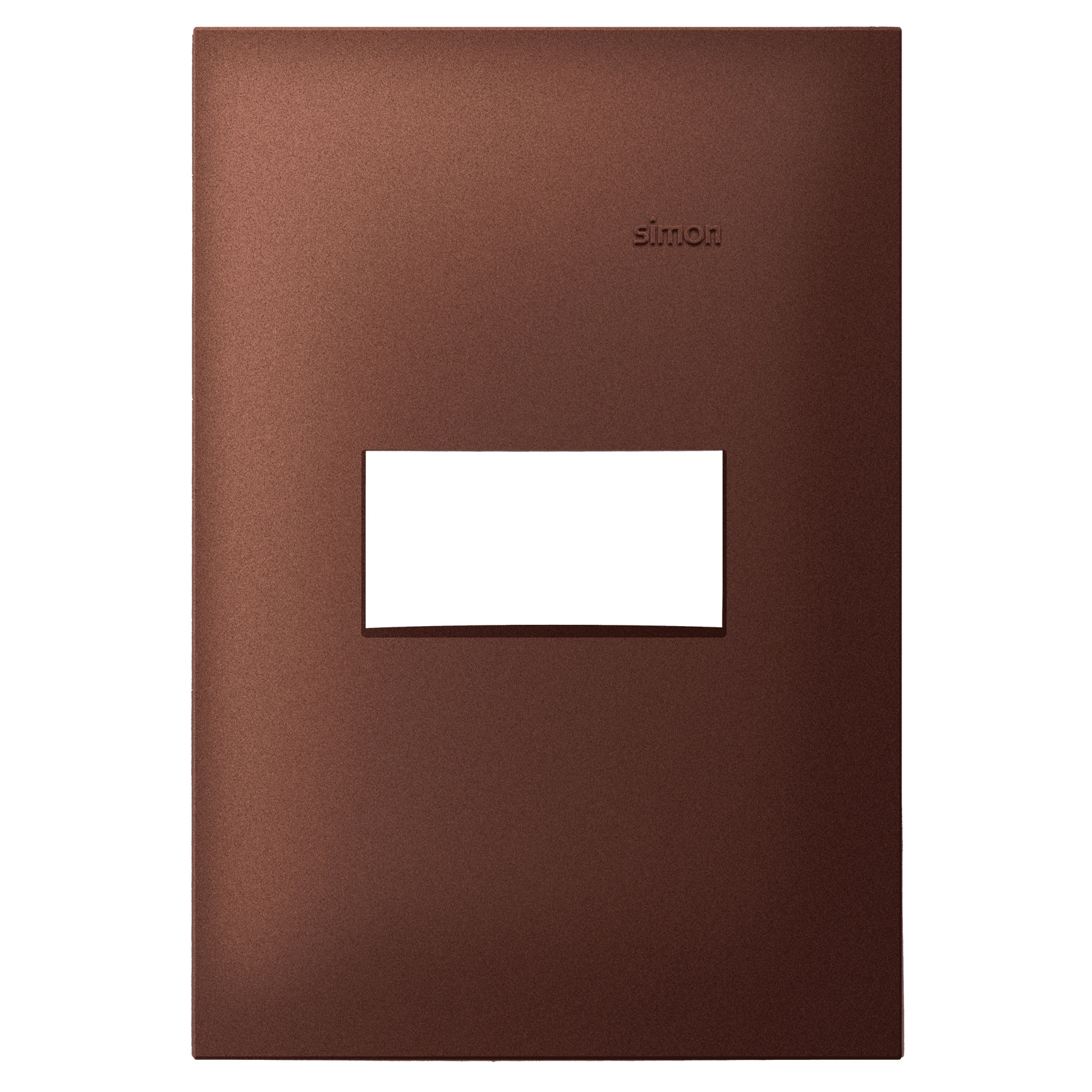 Placa 1 Posto 4X2 Aço Corten Simon 35