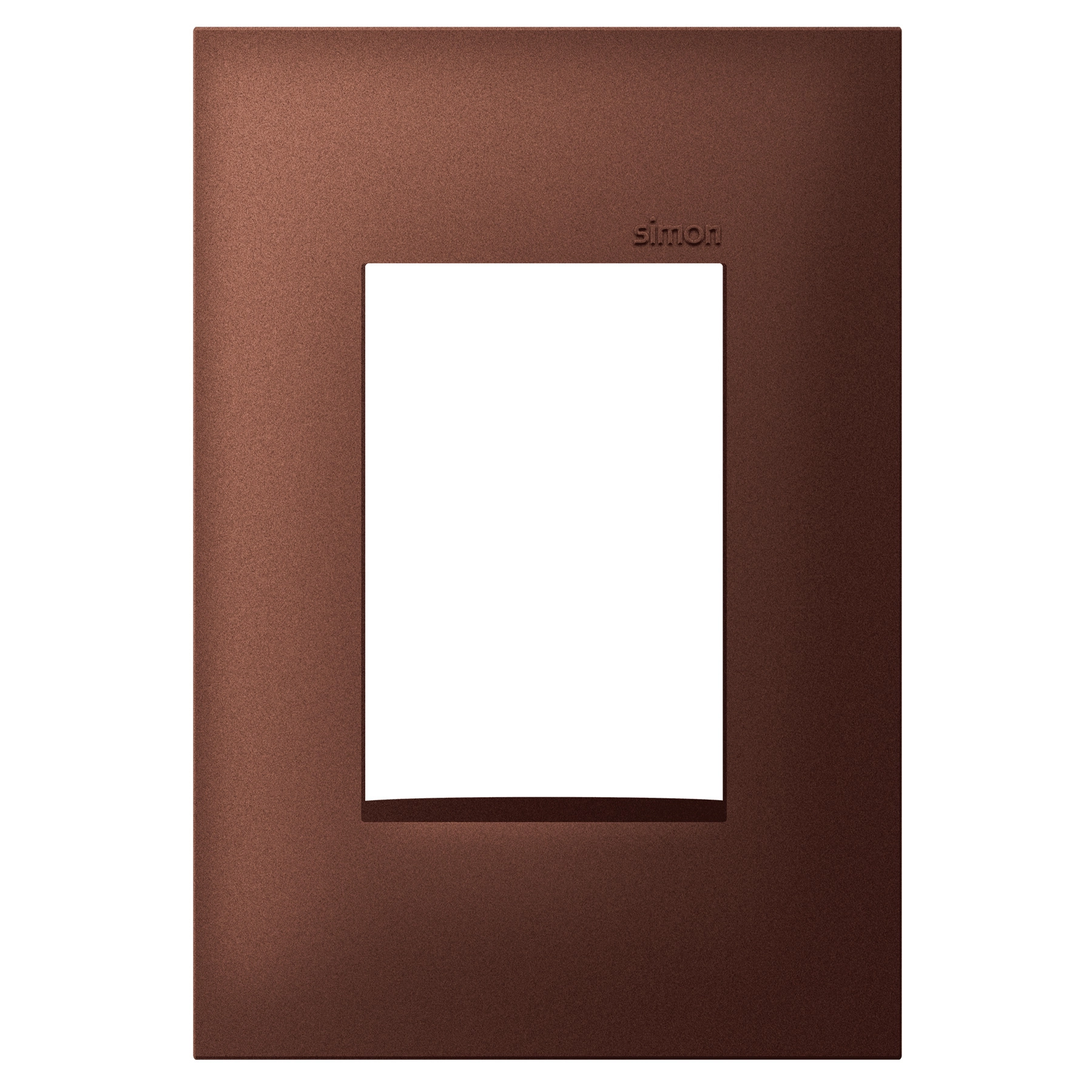 Placa 3 Postos 4X2 Aço Corten Simon 36