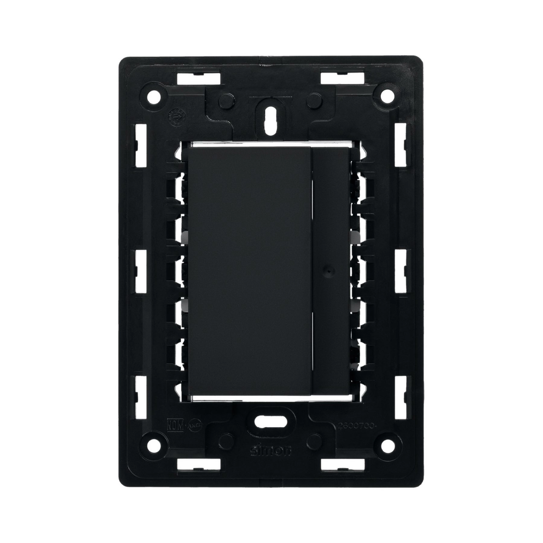 Interruptor Para Cartão Com Suporte 6A 250V 3 Módulos Grafite Simon 26