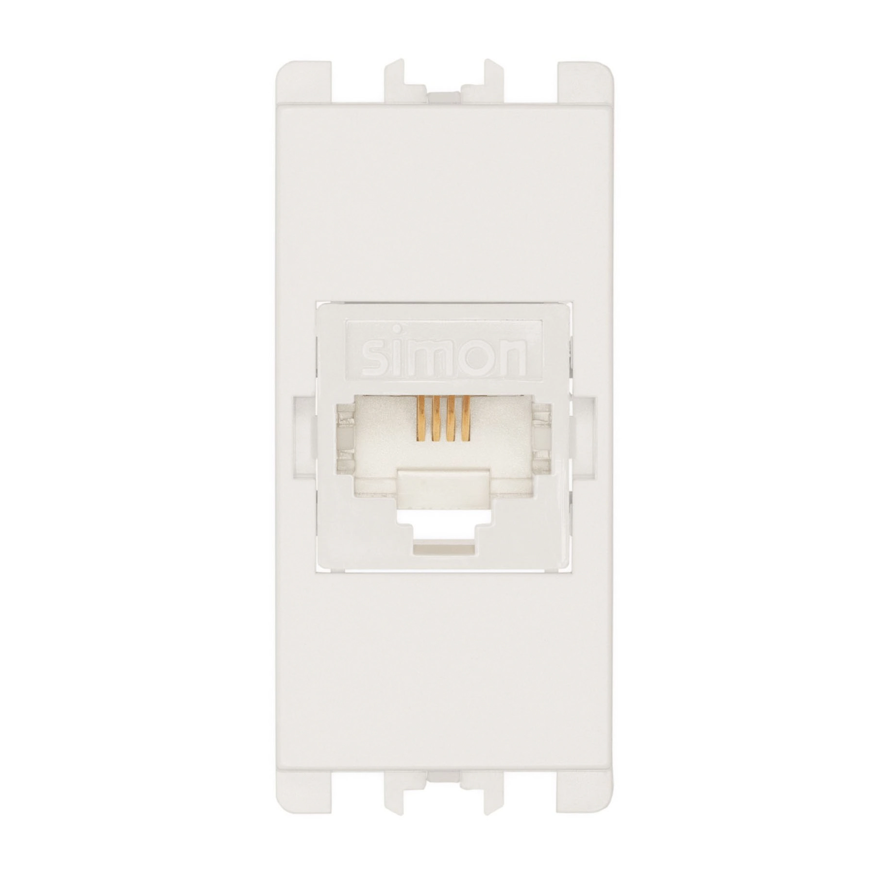 Módulo Tomada Rj11 4 Fios Branco Simon 26