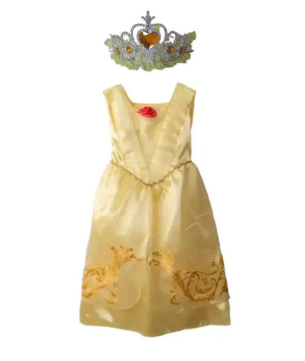 Fantasia Princesa Bela E A Fera Infantil Disney C/ Som E Luz