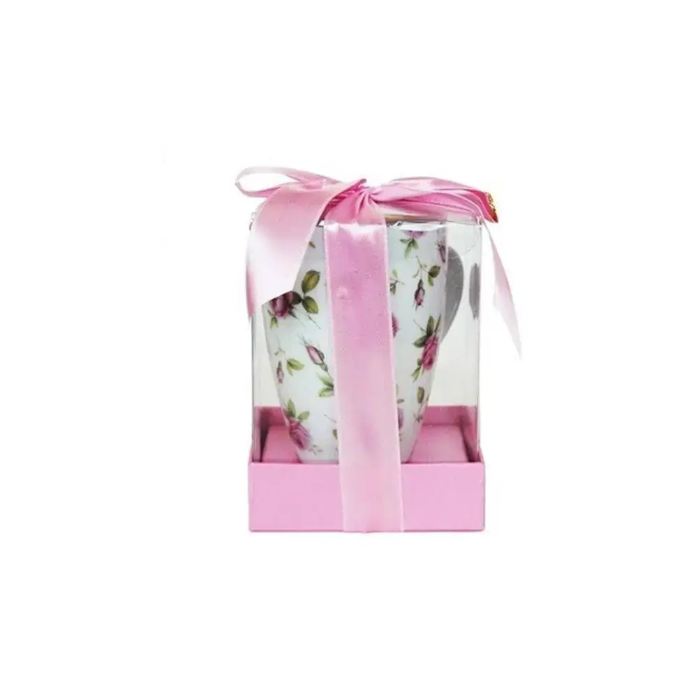 Caneca Porc Botoes Rosas Rf2303