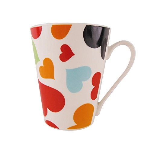 Caneca Porc 280ml Dmp4614 Coracao/listras Sort