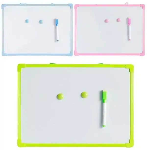 Quadro Branco 25x35 Cm c/ Borda Caneta Apagador Imâ - 131788