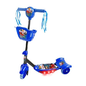 Patinete Com Cesta Azul Dm Toys 5026