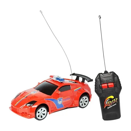 Carro Com Controle Remoto Sem Fio Policia A Pilha Na Caixa
