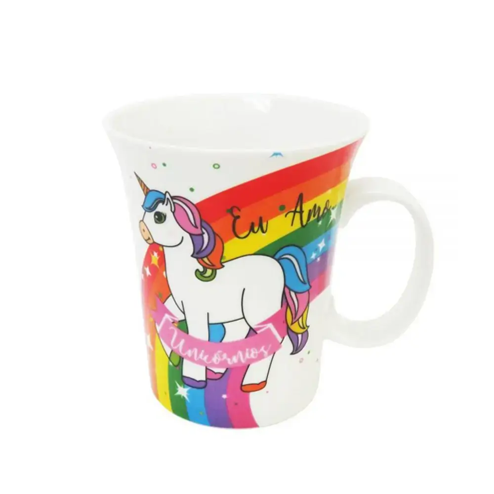 Caneca Porc 320ml Eu Amo Unicornio