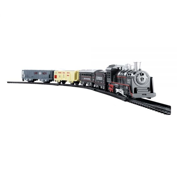 Pista Trem Locomotiva Com Luz E Som 103 5cm Dm Toys