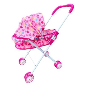 Carro De Boneca Passeio Mod Berco Rosa Ref.dmt5778