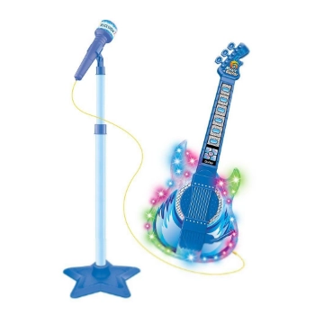 Guitarra C/microfone E Pedestal Azul Ref.dmt5894