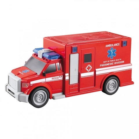 Carro Friccao Ambulancia Luz Som Cores Dmt6164 Dm Comercial