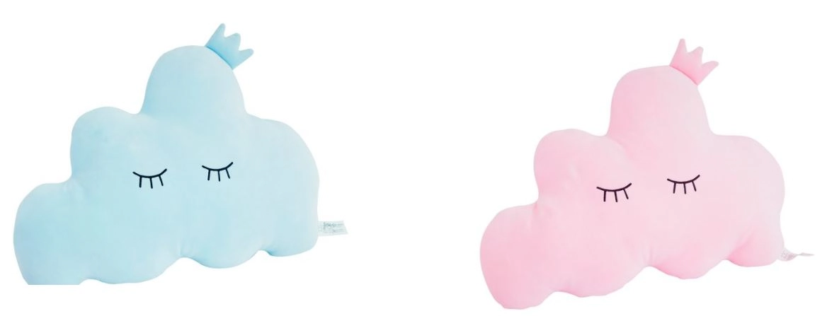 Almofada Pelucia Amigos Coracao Nuvem Vavby Rosa/azul Ref.dmt6461