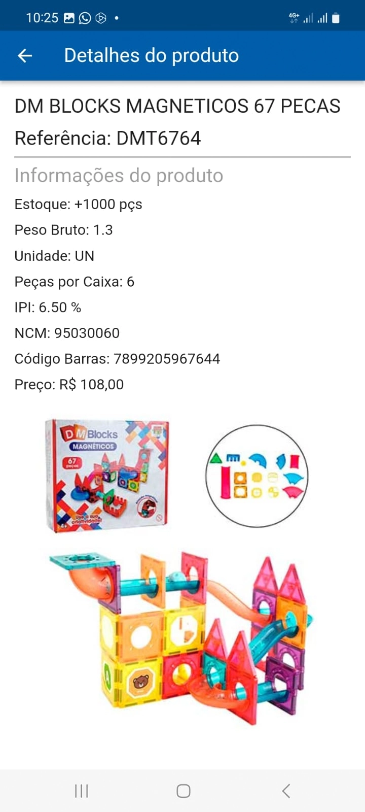 Dm Blocks Magneticos 67 Pecas