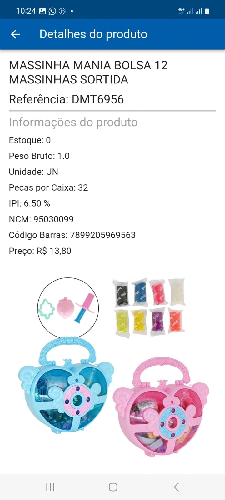 Massinha Mania Bolsa Sort C/12 Ref.dmt6956