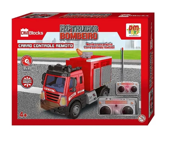 Blocks Serie Rc Trucks Bombeiro 4f Com Luz Dmt7222 Dm Comercial