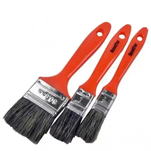 Kit c/ 3 Pinceis Ideal para Pintura Cabo Plástico 1,9 Cm / 2,5 Cm / 5 Cm, Bestfer BFH1266 - 121248