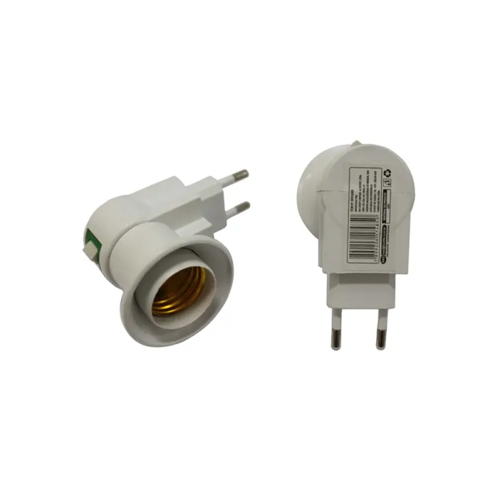 Soquete P/lampada Pino P/tomada Branco C